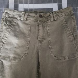 Cuffed Dark Green Jeans